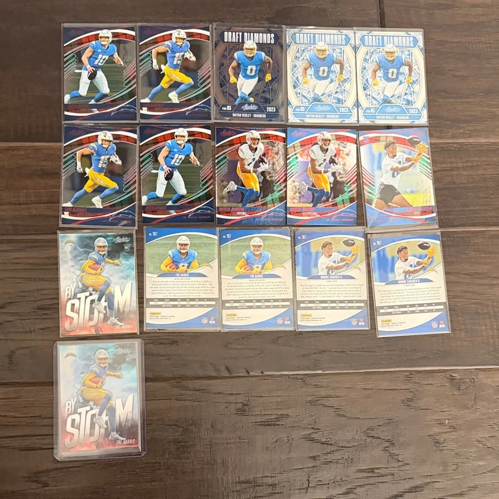 NFL Rookie 16 Card Lot — Blue & Yellow Chargers Panini Trading Cards Sportscards - Picture 2 of 11